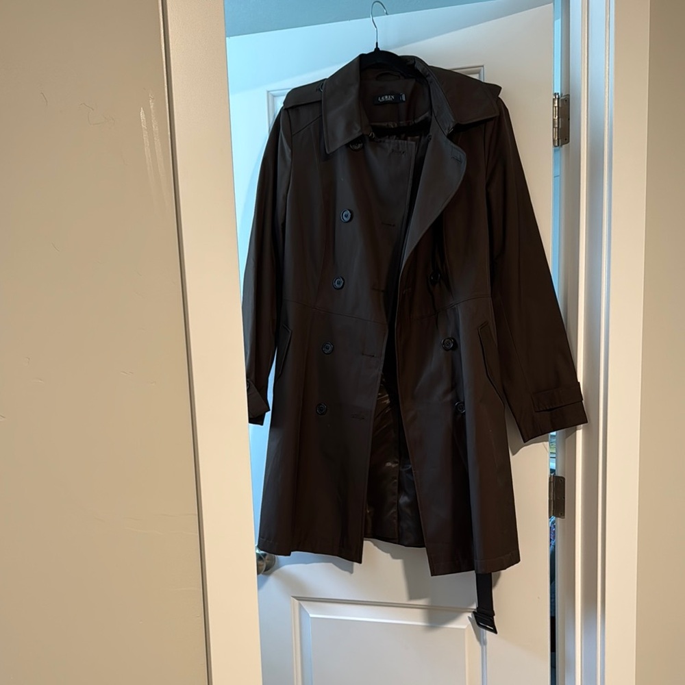 Dark Brown Double-Breasted Trench Coat